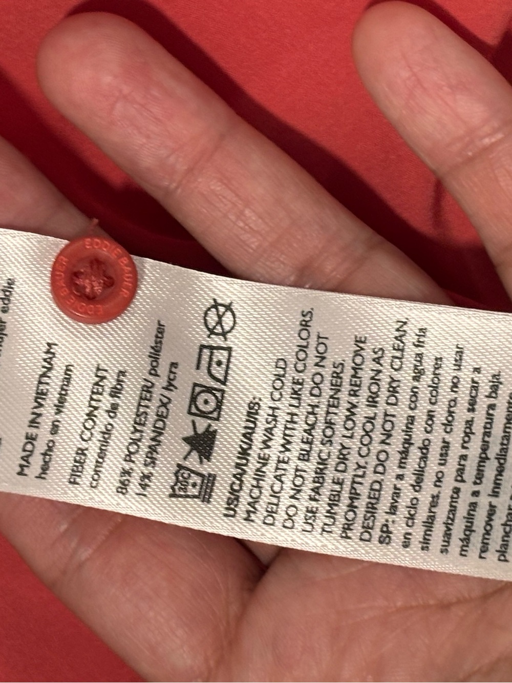 🔴Eddie Bauer Coral-Red Button Down Shirt - Picture 9 of 12